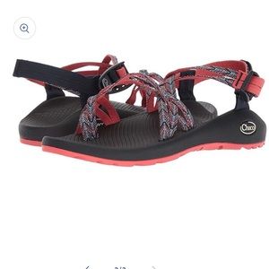 Chaco Sandals ZX/2 Classic Womens Sz 7 Sandal Eclipse (Blue, White, Coral)